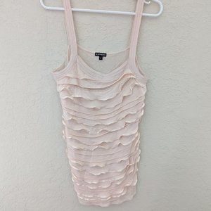 Express Ruffled Layered Tiered Long Tank Top Size M 90's Y2K